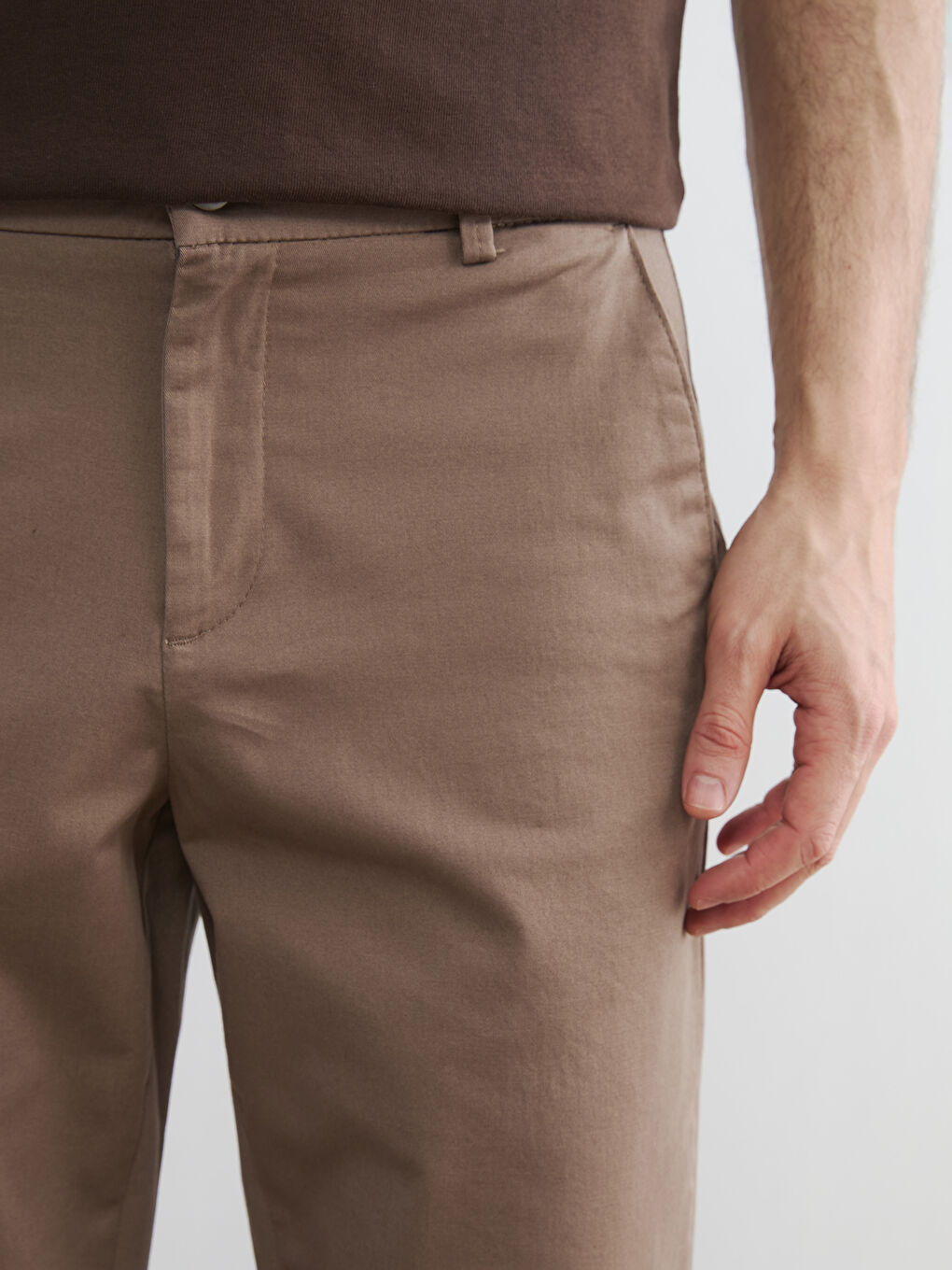 Kahverengi Slim Fit Erkek Pantolon-2