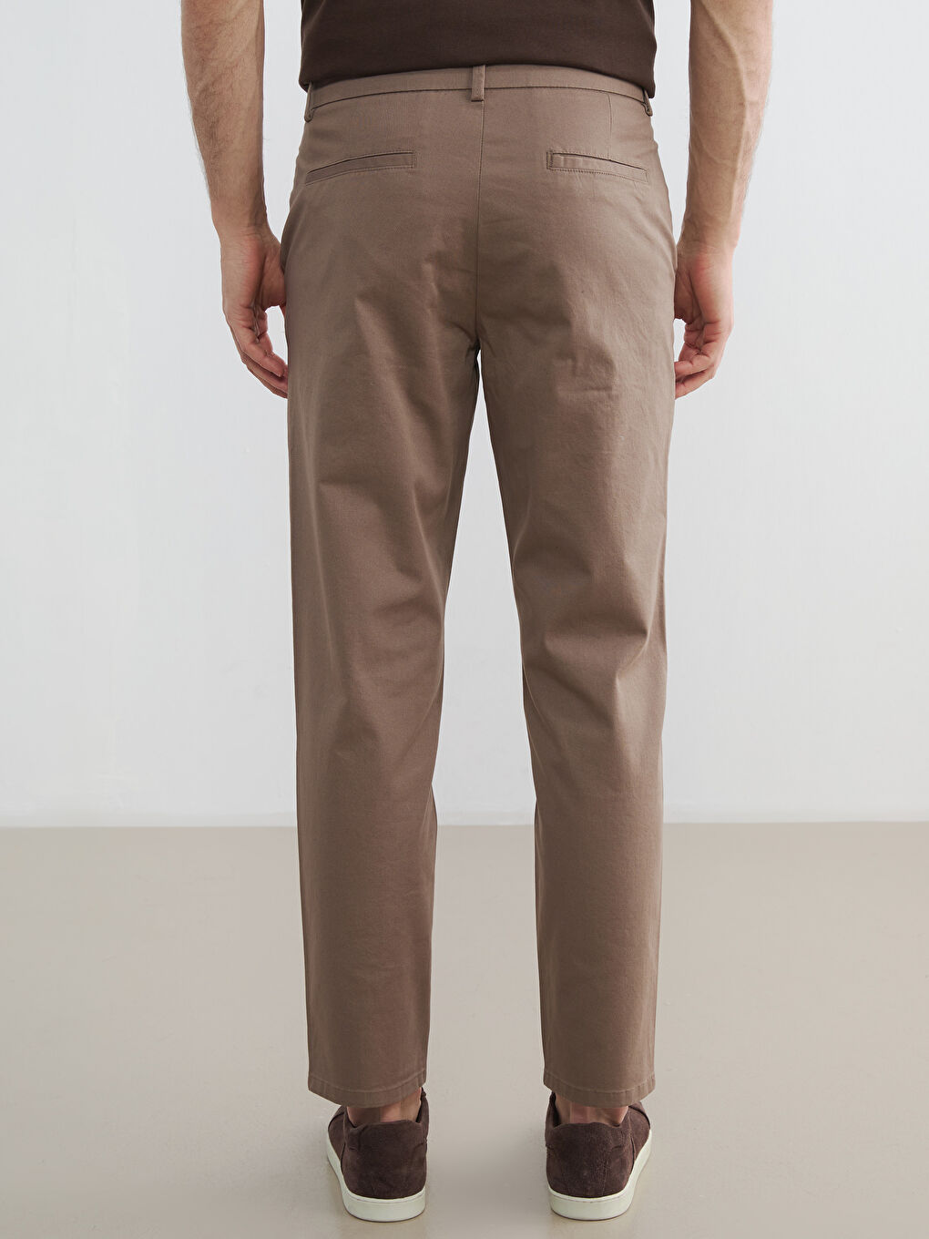 Kahverengi Slim Fit Erkek Pantolon-3