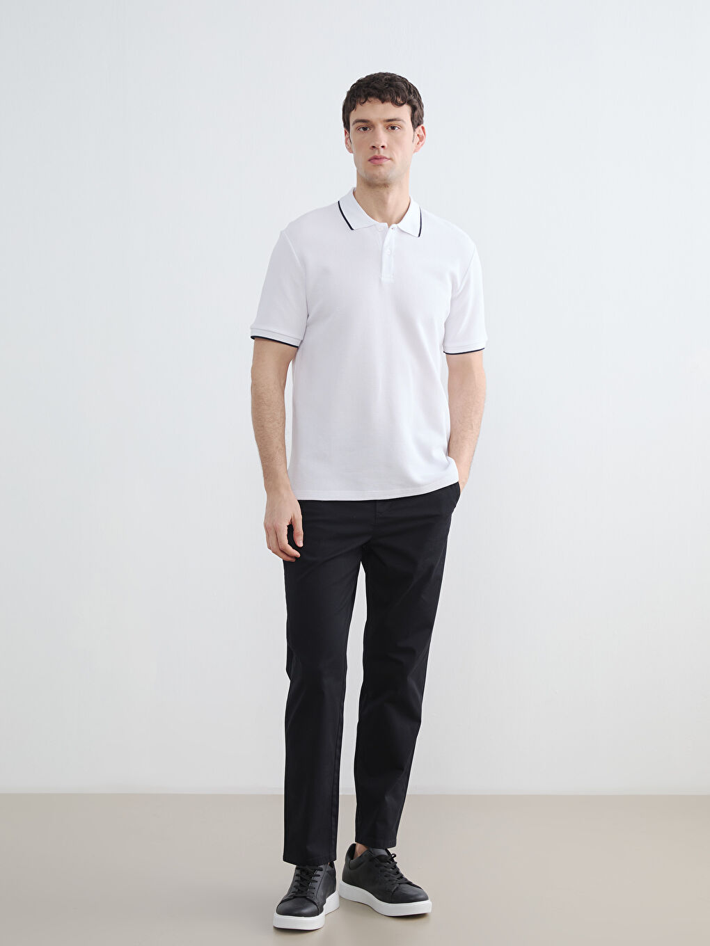 Siyah Slim Fit Gabardin Erkek Pantolon