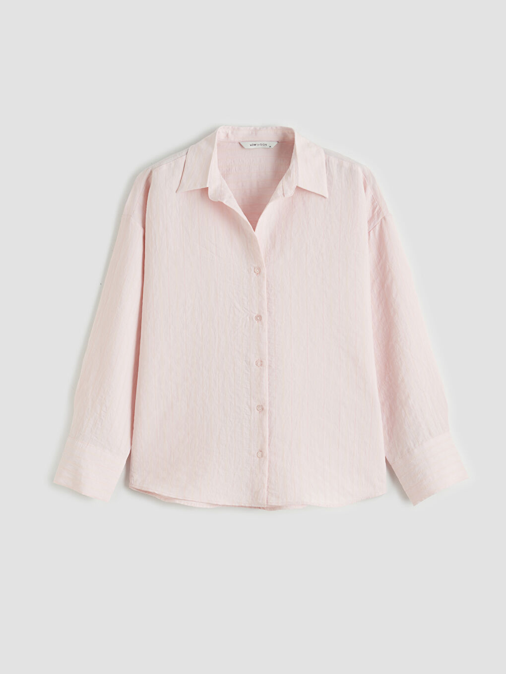 Pembe Çizgili Oversize Kadın Gömlek