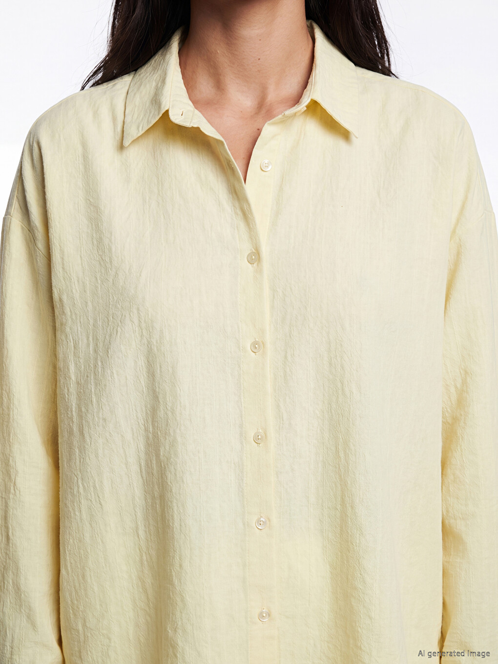 Striped Oversize Women's Shirt-2