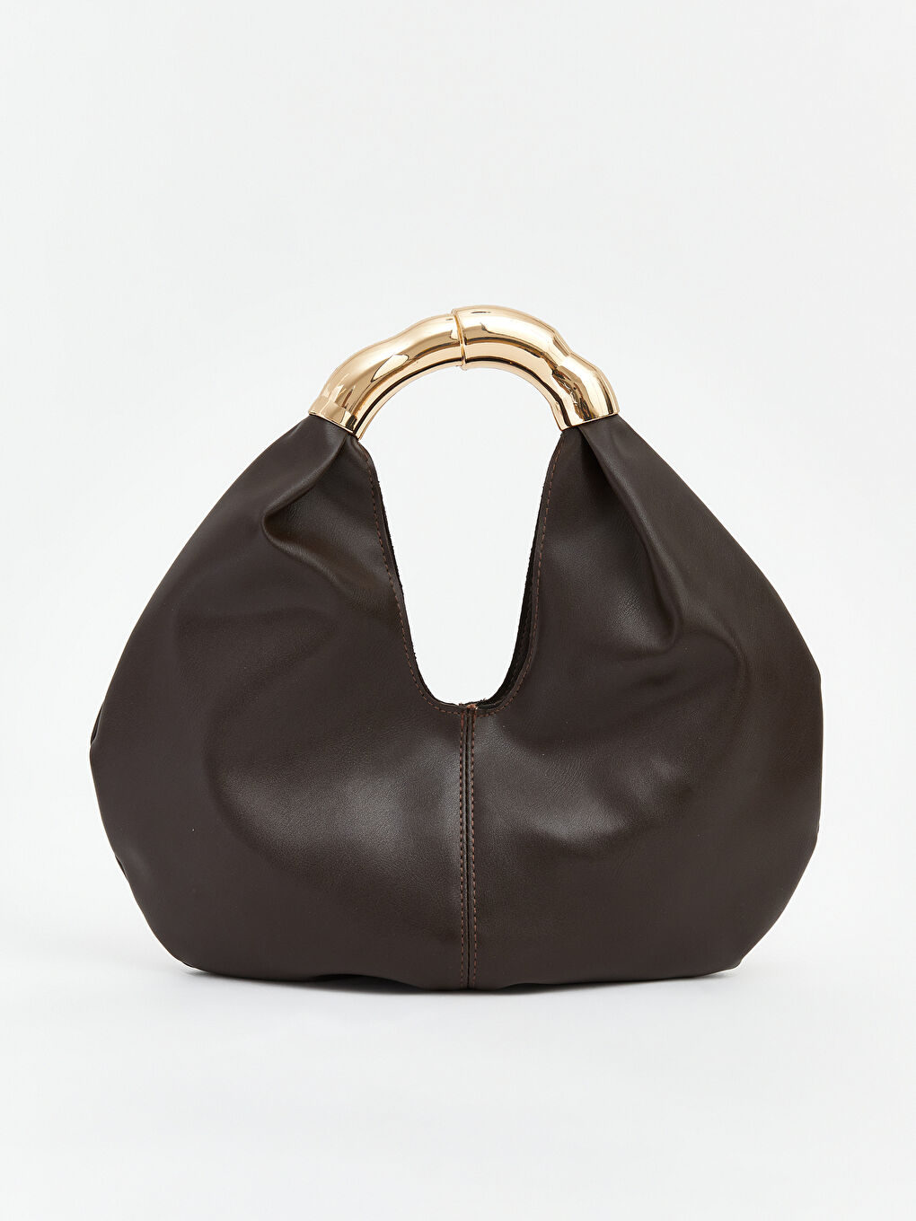 Kahverengi Metal Sap Detaylı Kadın Omuz Çantası