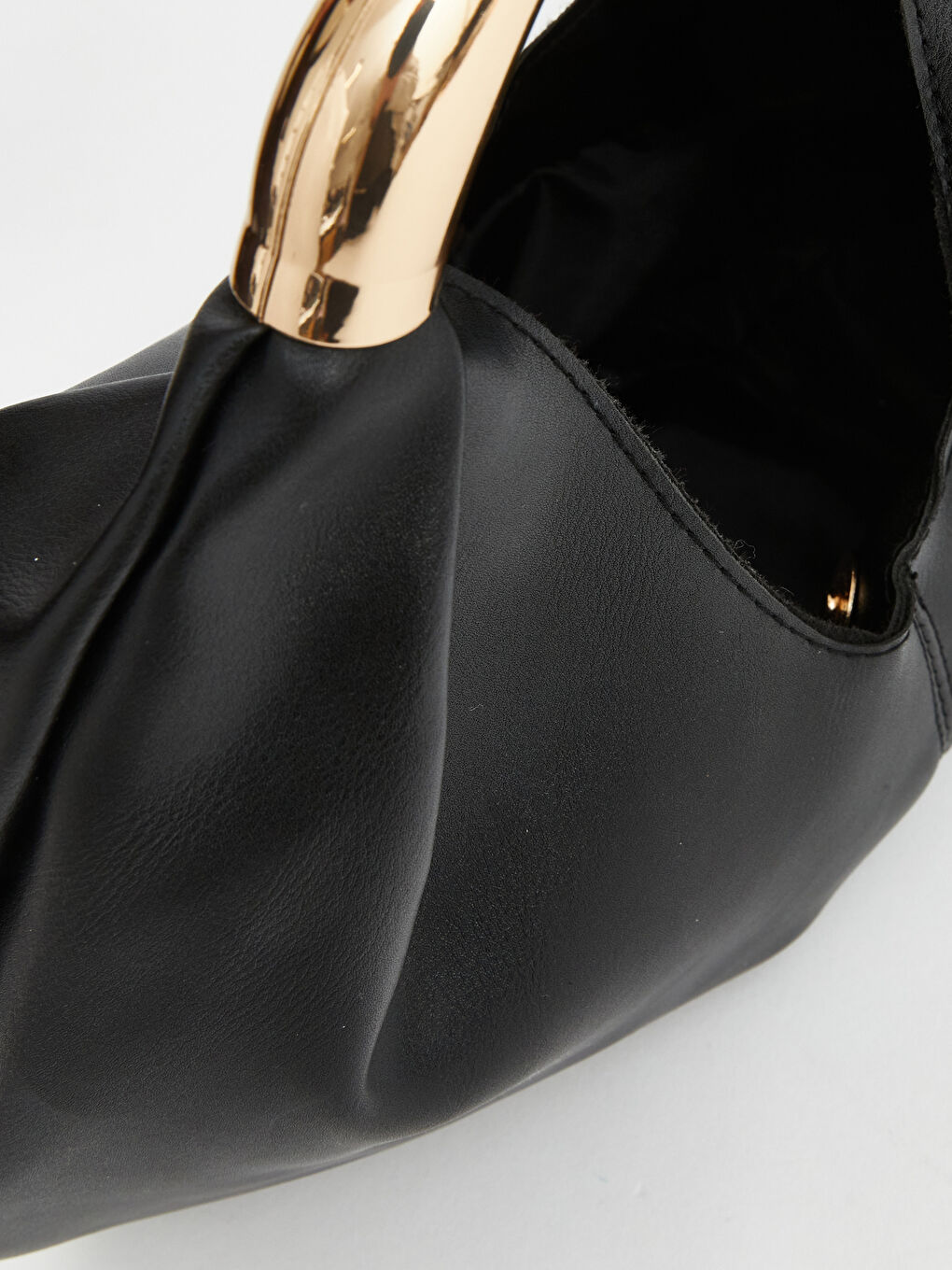 теріге ұқсас металл тұтқалы әйелдер иық сөмкесі-3