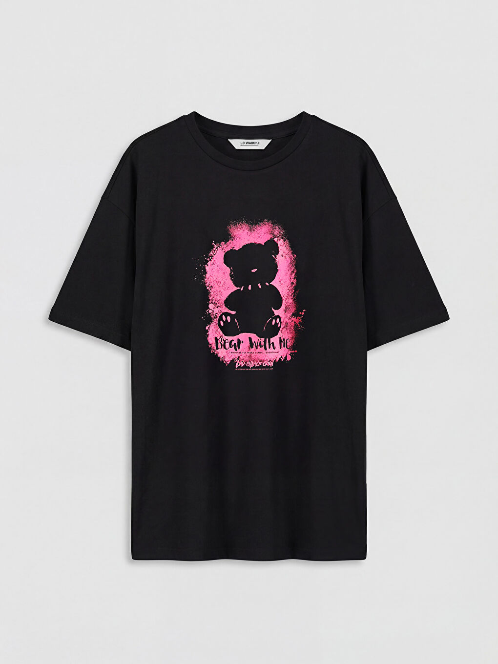 Crew Neck Printed Girls' T-Shirt
