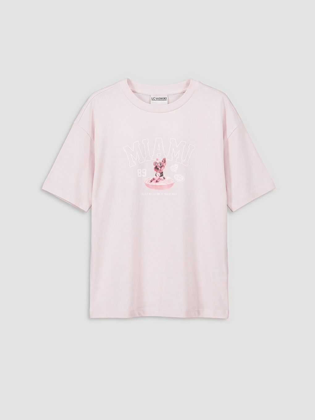 Футболка для девочек с круглым вырезом и принтом