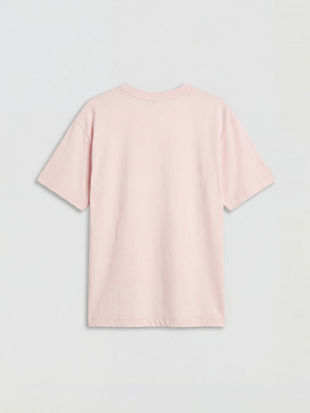 Pembe Bisiklet Yaka Baskılı Kız Çocuk Tişört-1