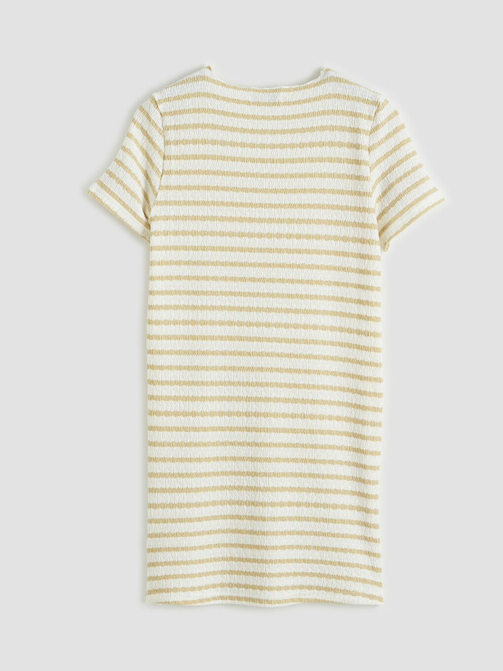Crew Neck Striped Mini Dress-5