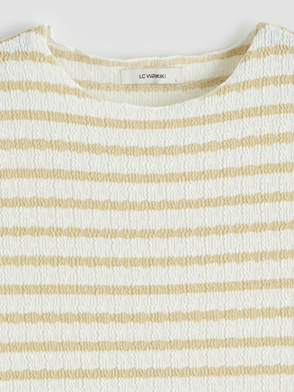 Crew Neck Striped Mini Dress-6