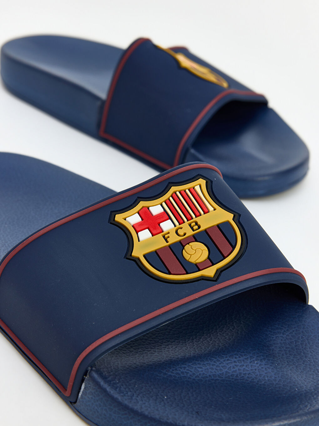 Lacivert Barcelona Baskılı Erkek Çocuk Terlik-2