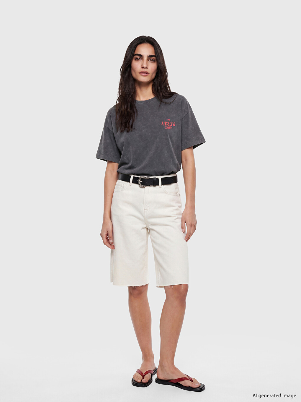 Printed Oversize 100% Cotton Women's T-shirt-1
