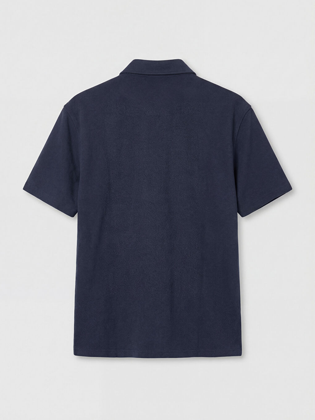 Lacivert Relax Fit Nakışlı Erkek Gömlek-1