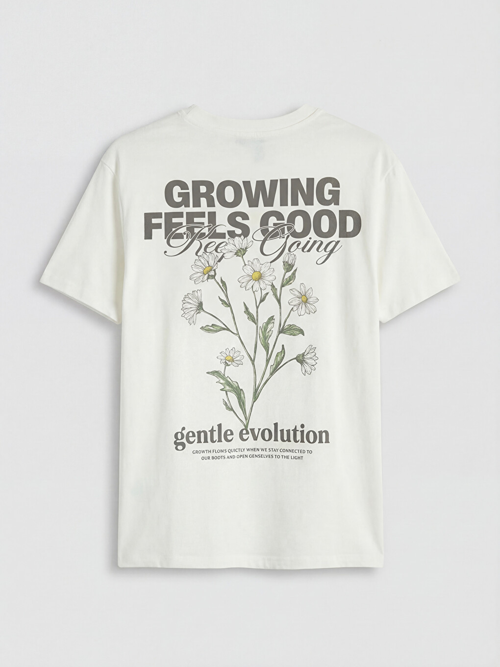 T-shirt imprimé à col rond pour femme-5