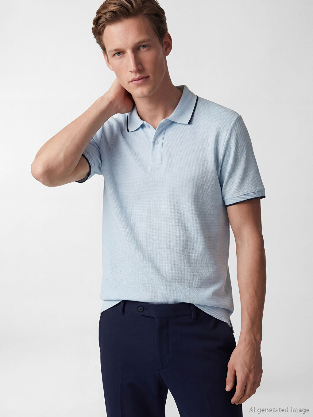 Mavi Standart Fit Polo Yaka Erkek Tişört