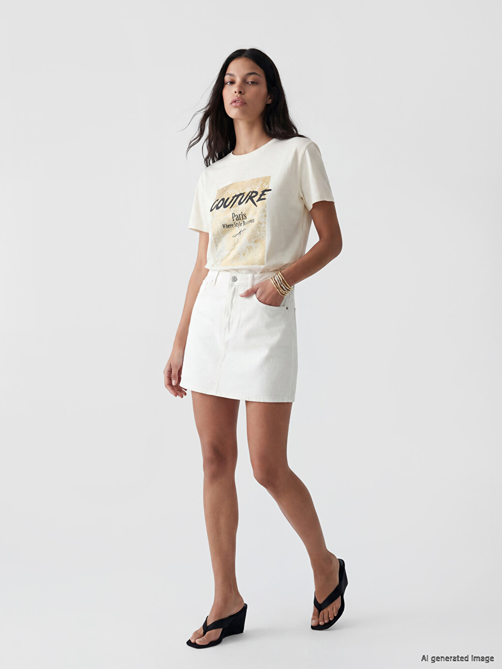 Paris Printed 100% Cotton Women's T-Shirt-1