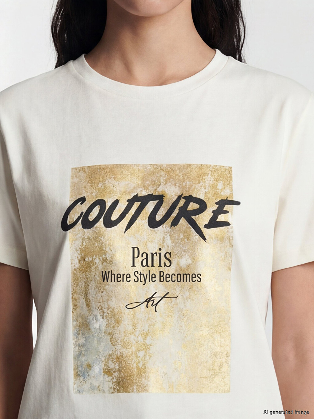 Paris Printed 100% Cotton Women's T-Shirt-2