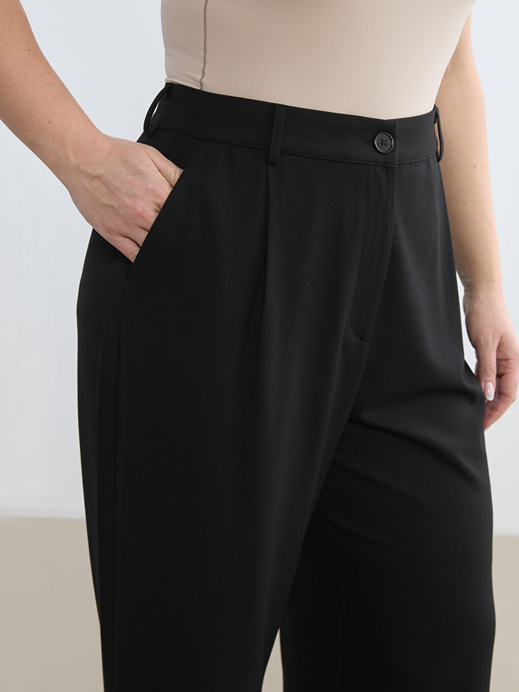 Siyah Kruvaze Yaka Kadın Blazer Ceket	-6