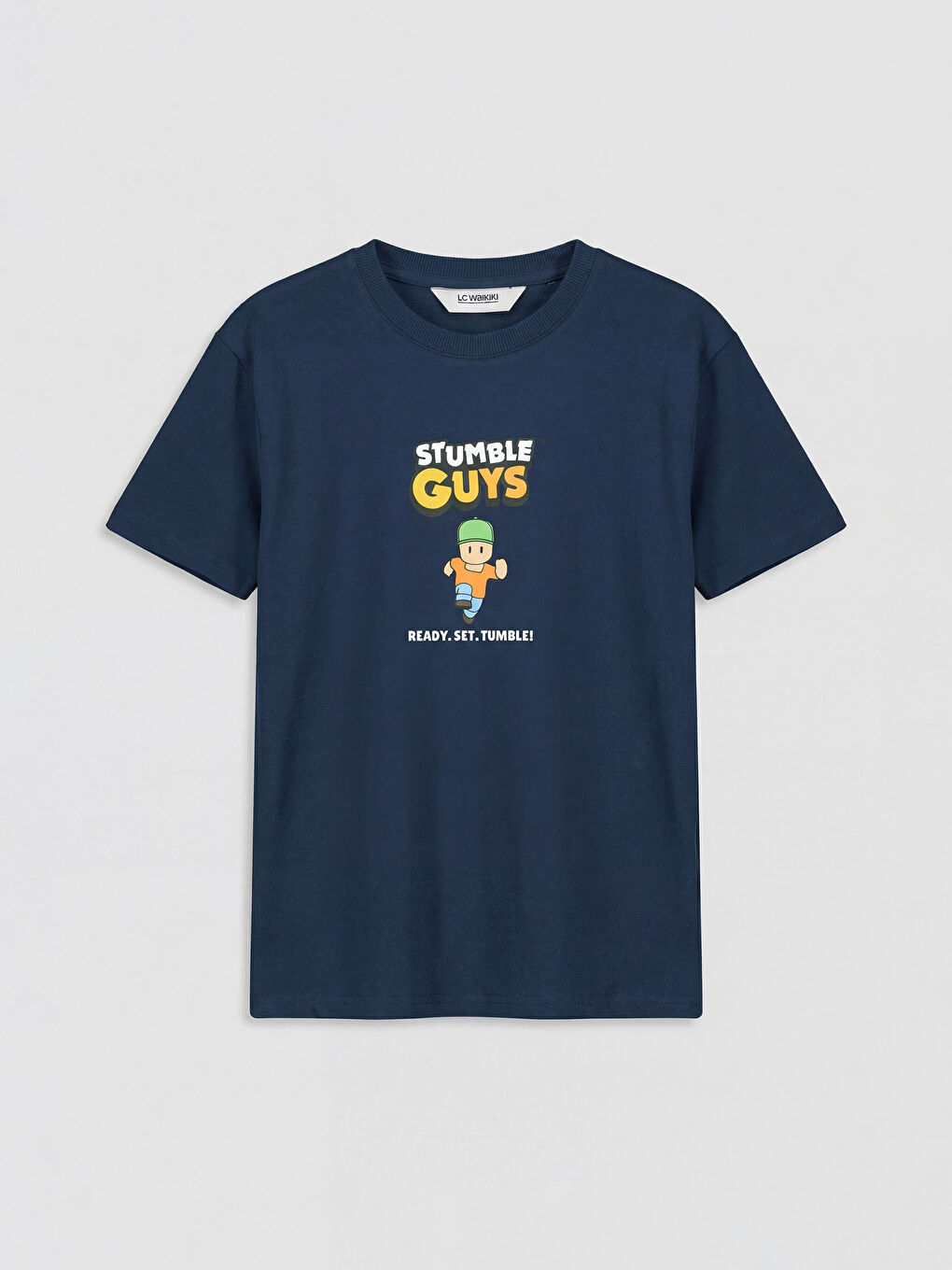 Lacivert Stumble Guys Baskılı Erkek Çocuk Tişört