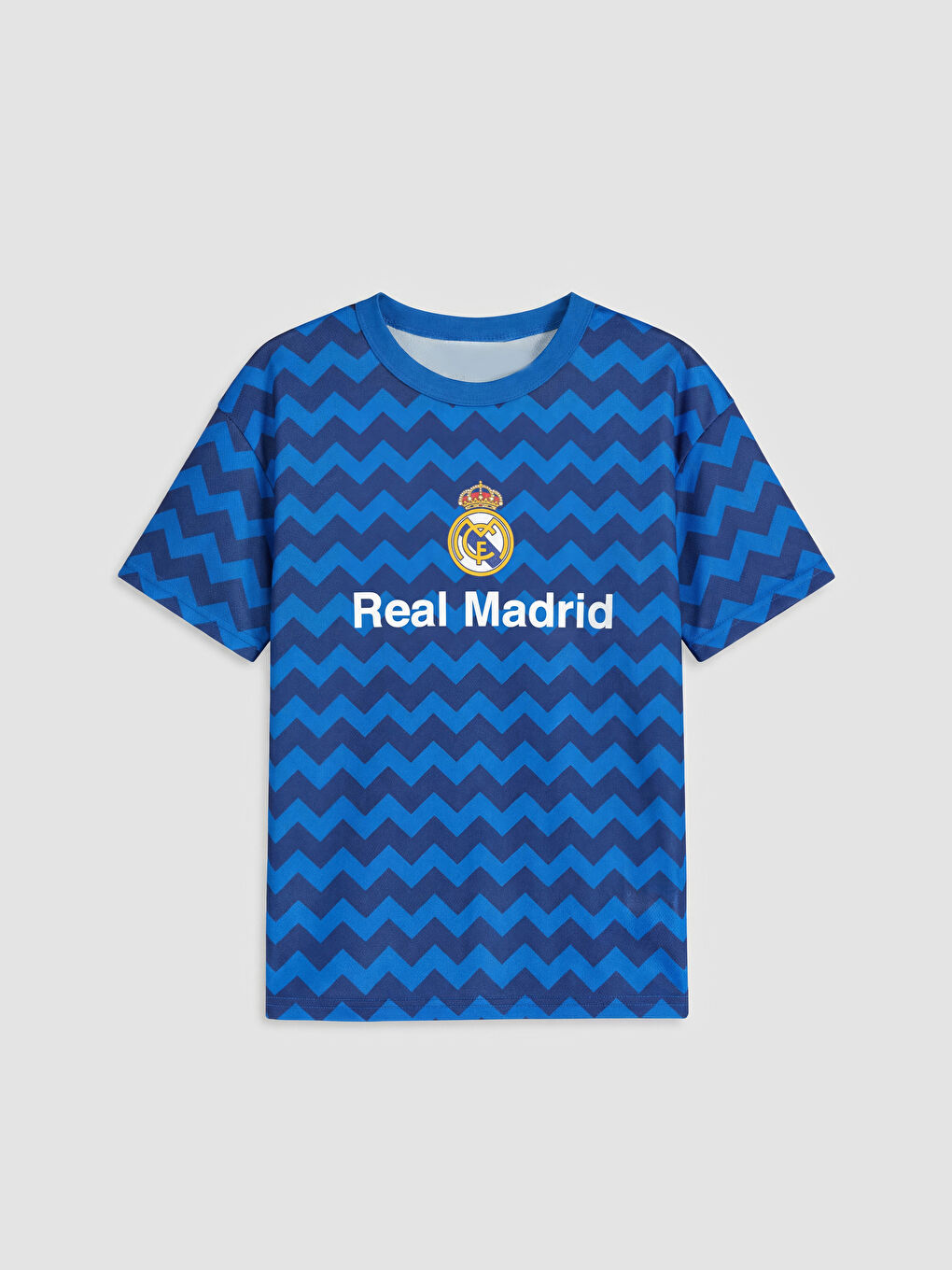 Lacivert Real Madrid Baskılı Erkek Çocuk Şortlu Takım-1