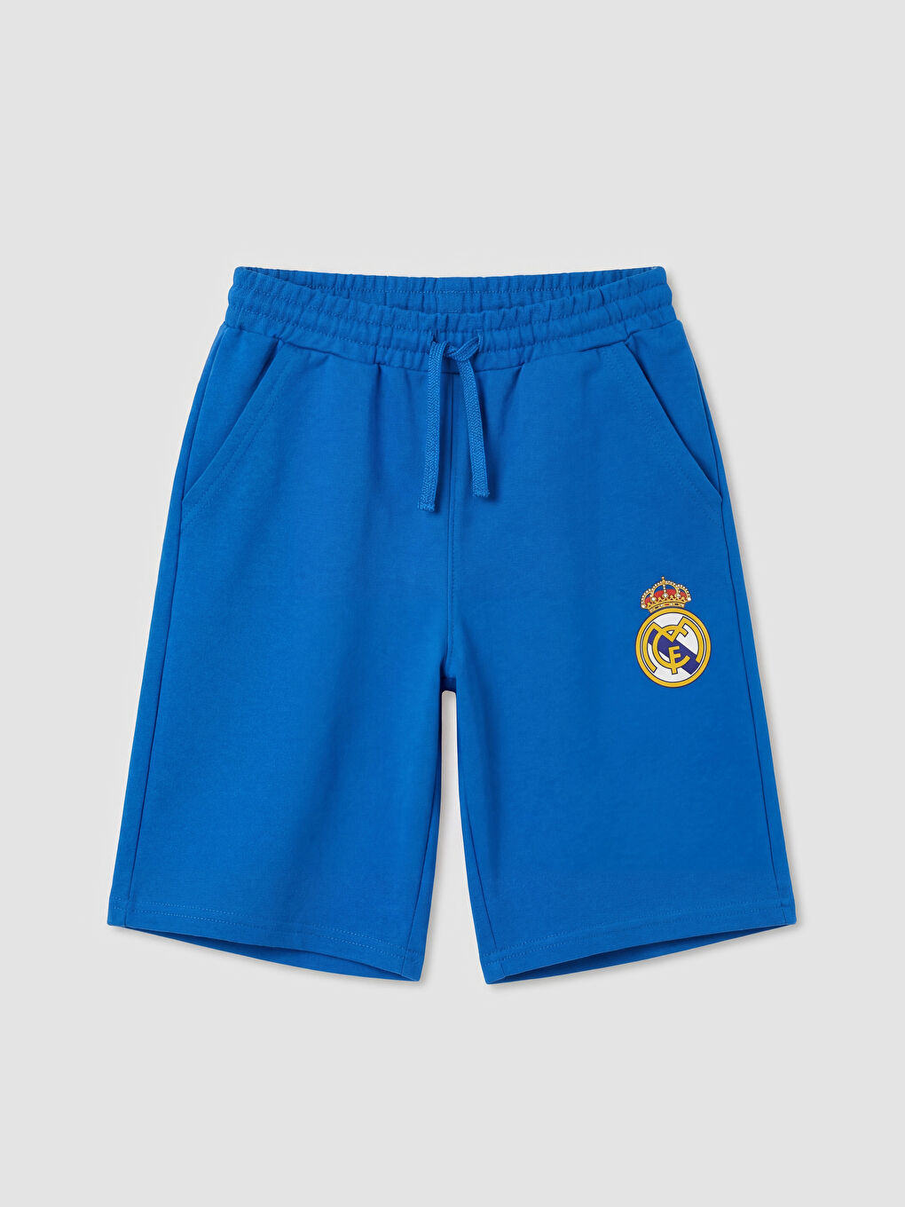 Lacivert Real Madrid Baskılı Erkek Çocuk Şortlu Takım-2