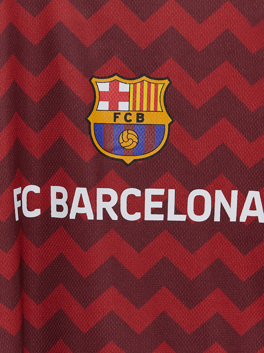 Bordo Barcelona Baskılı Erkek Çocuk Şortlu Takım-5