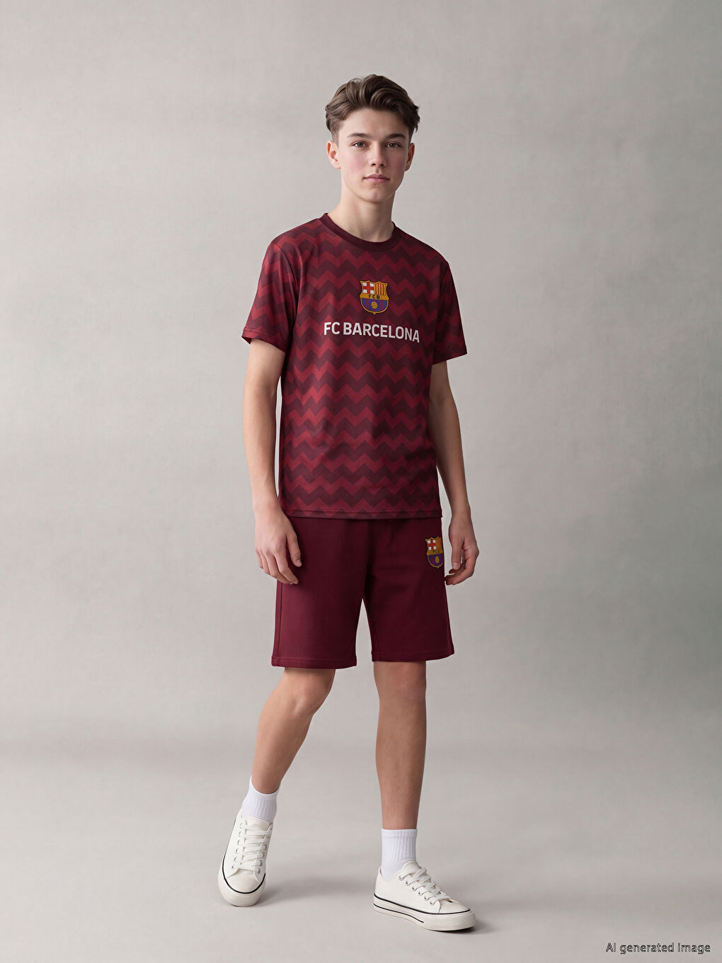Barcelona Printed Boys' Shorts Set