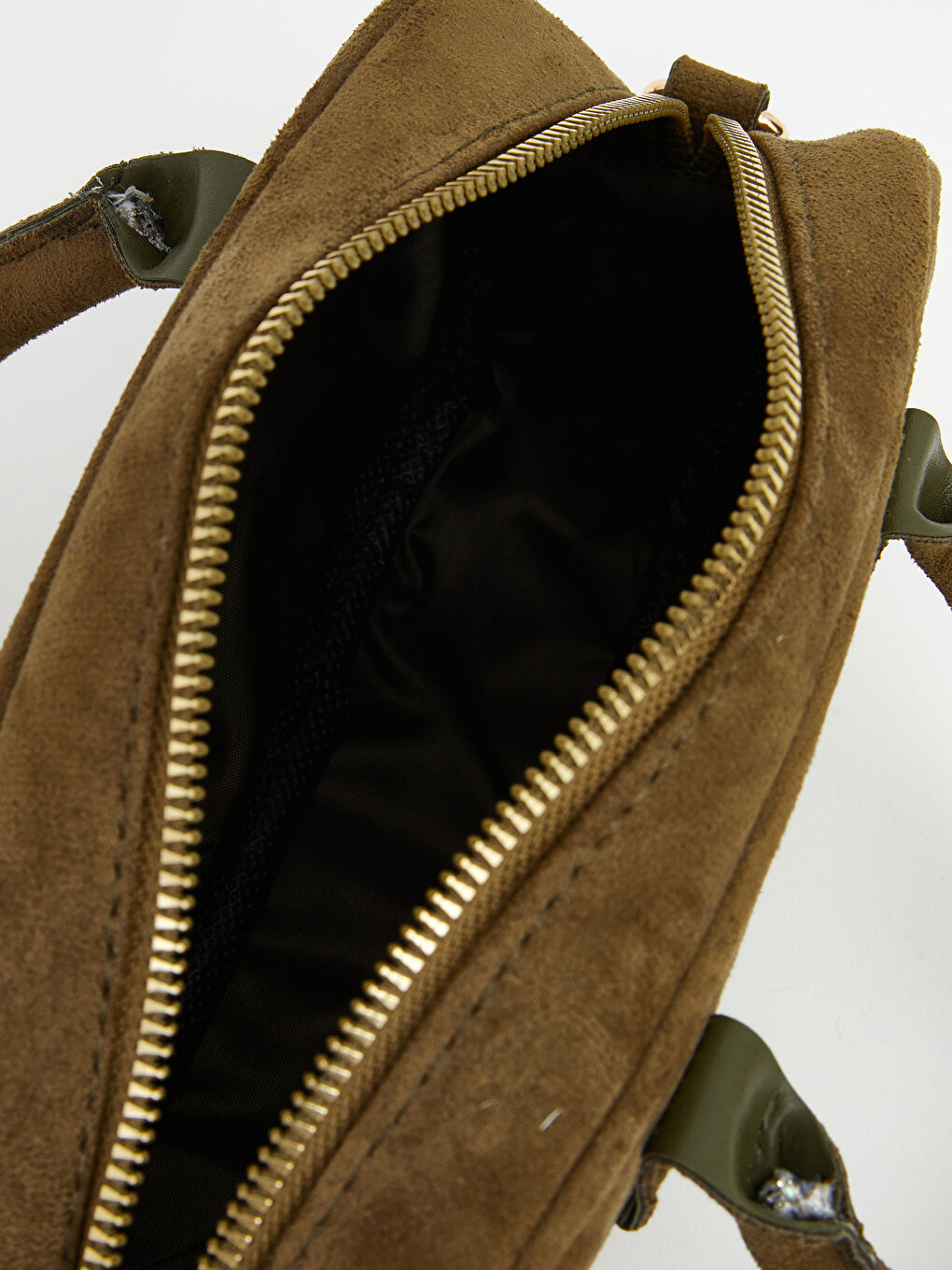 Haki Süet Görünümlü Kadın Omuz Çantası-2