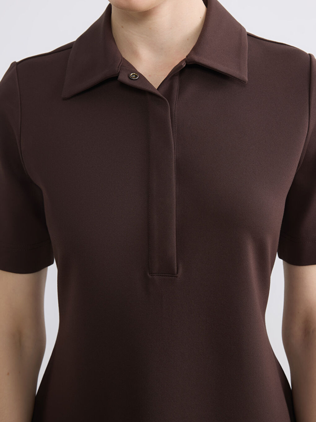 Mini haljina sa polo kragnom-2