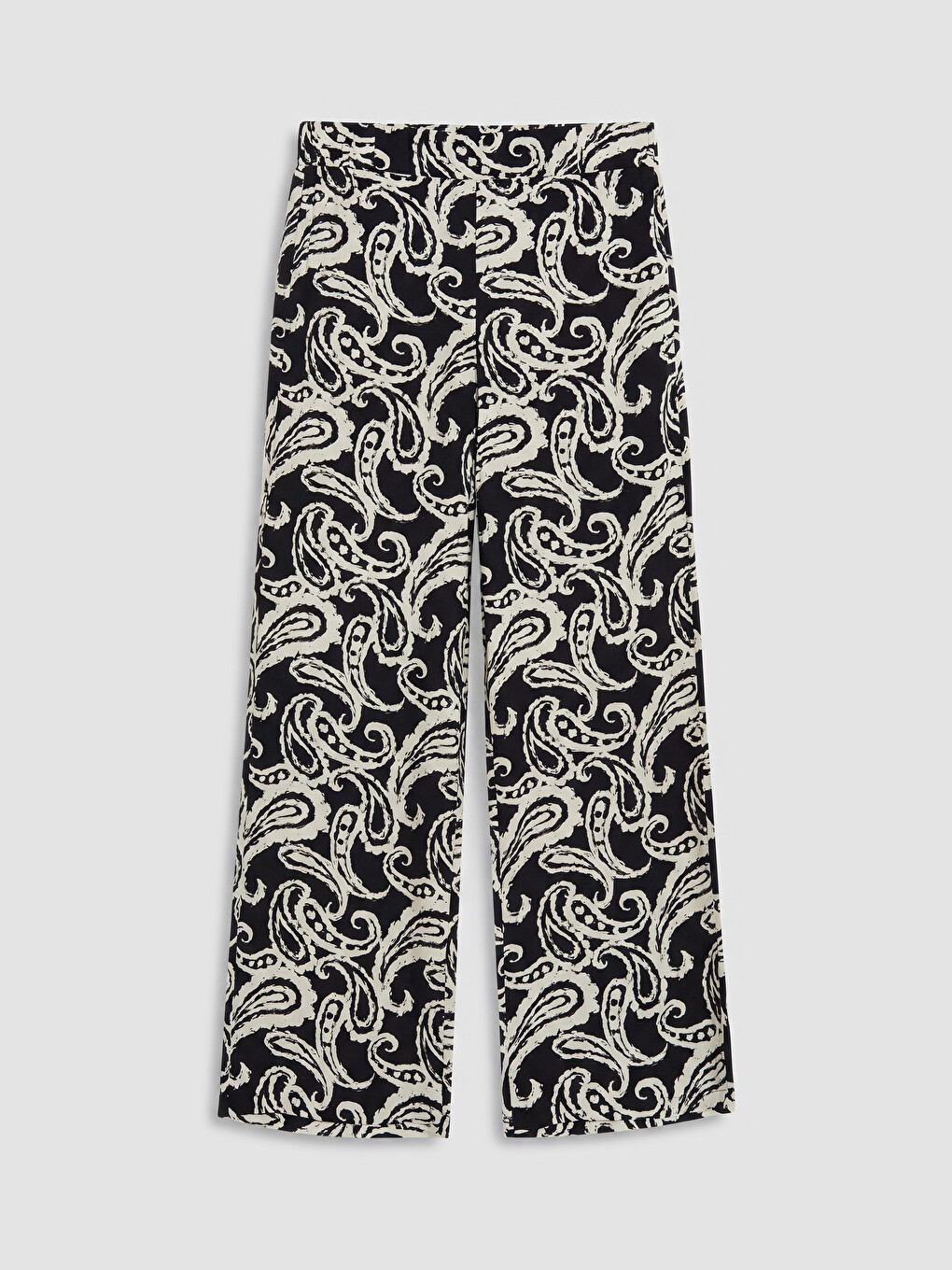 Pantalon Femme à Motifs à Taille Élastiquée-4