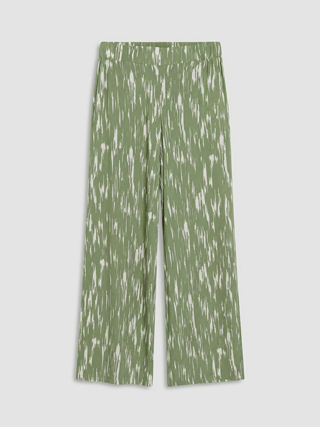 Elastic Waist Patterned Women's Trousers-4