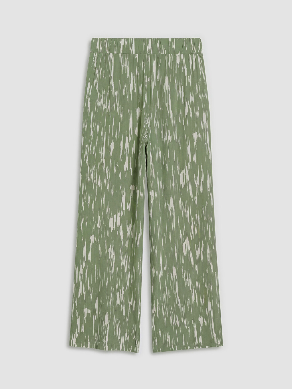 Elastic Waist Patterned Women's Trousers-5