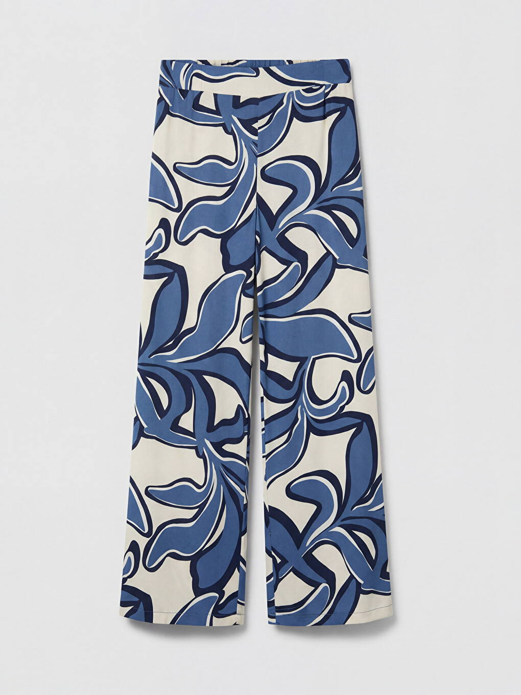 Elastic Waist Patterned Women's Trousers-4