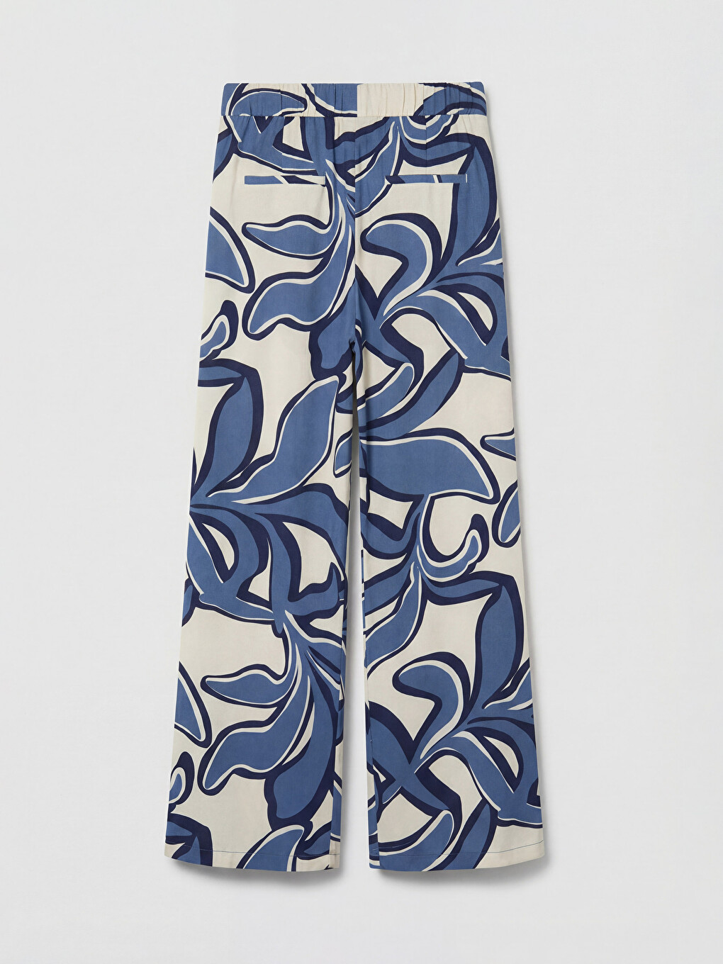 Elastic Waist Patterned Women's Trousers-5