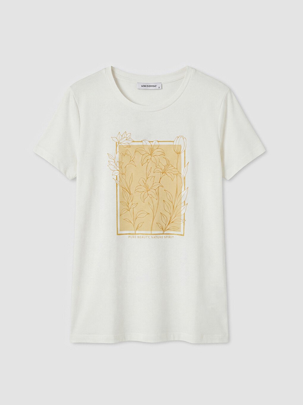 Crew Neck Printed Women's T-Shirt-4