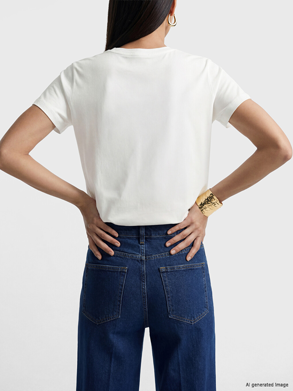 Crew Neck Printed Women's T-Shirt-3
