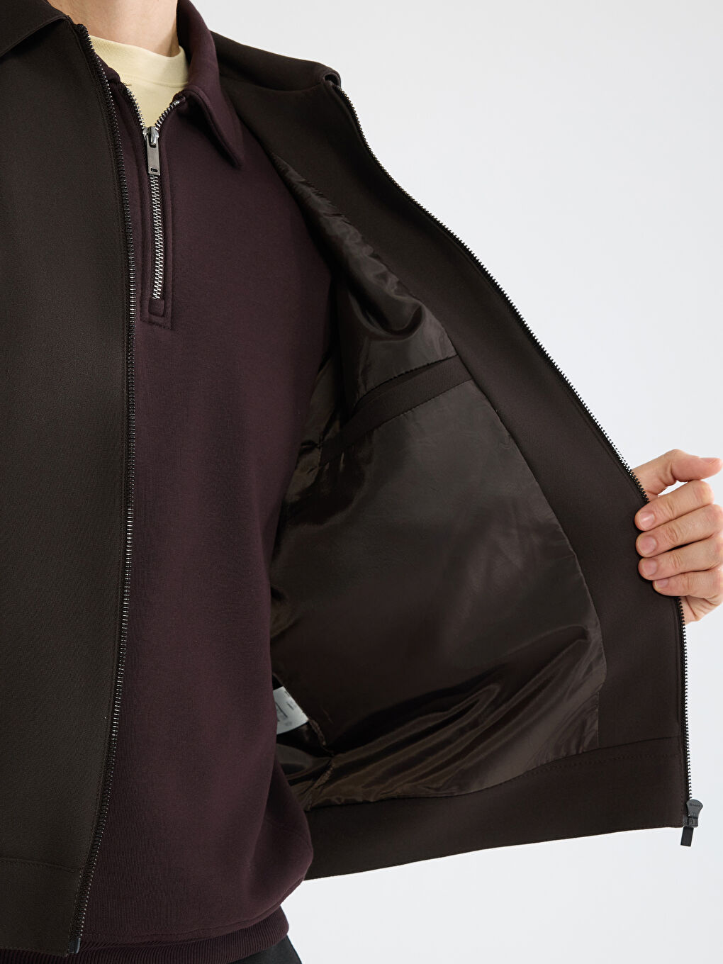 Kahverengi Standart Kalıp Erkek Mont-2