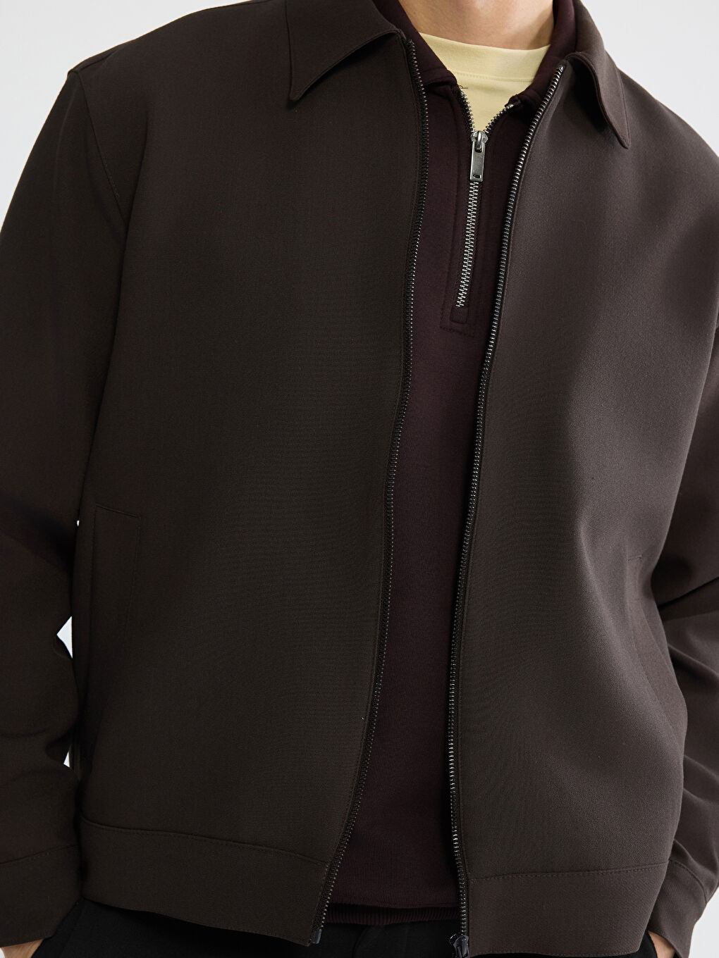 Kahverengi Standart Kalıp Erkek Mont-3