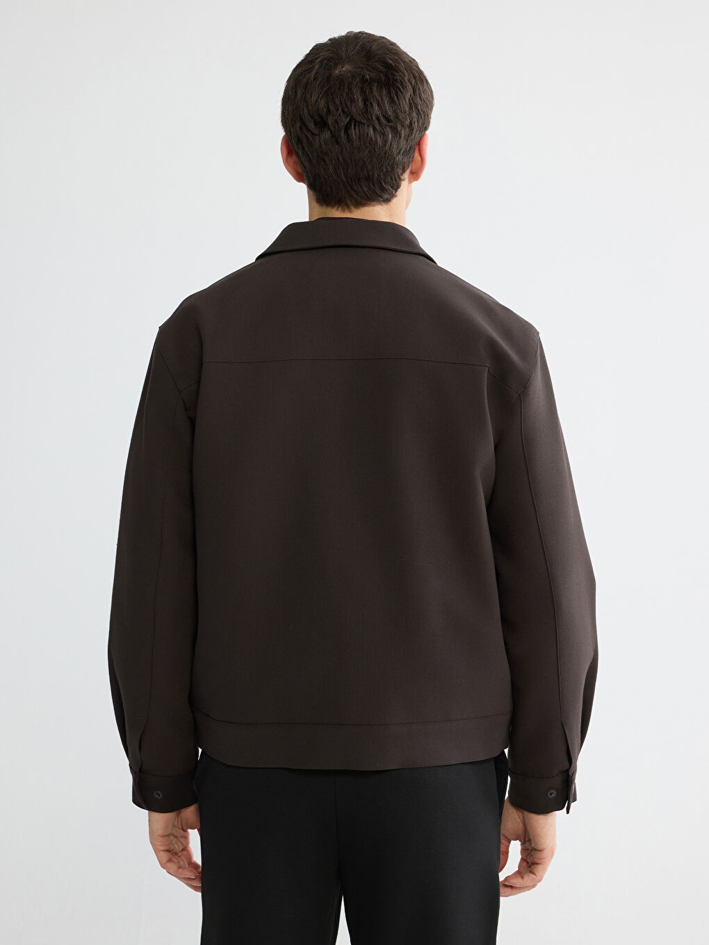 Kahverengi Standart Kalıp Erkek Mont-4