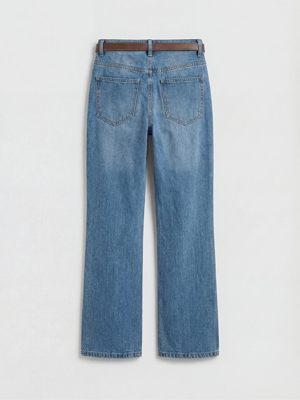 İndigo İspanyol Paça Kız Çocuk Jean Pantolon-2