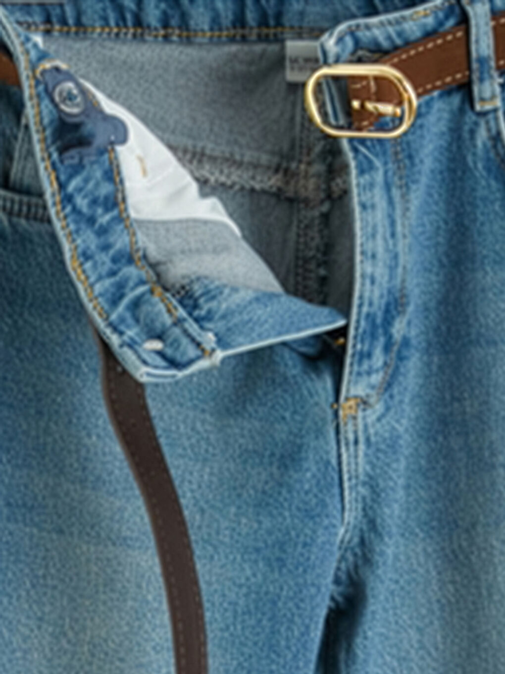 İndigo İspanyol Paça Kız Çocuk Jean Pantolon-3