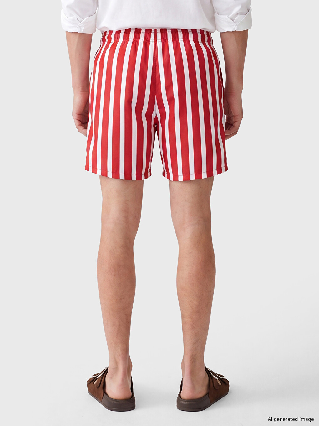 Short Striped Men's Swimming Shorts-3
