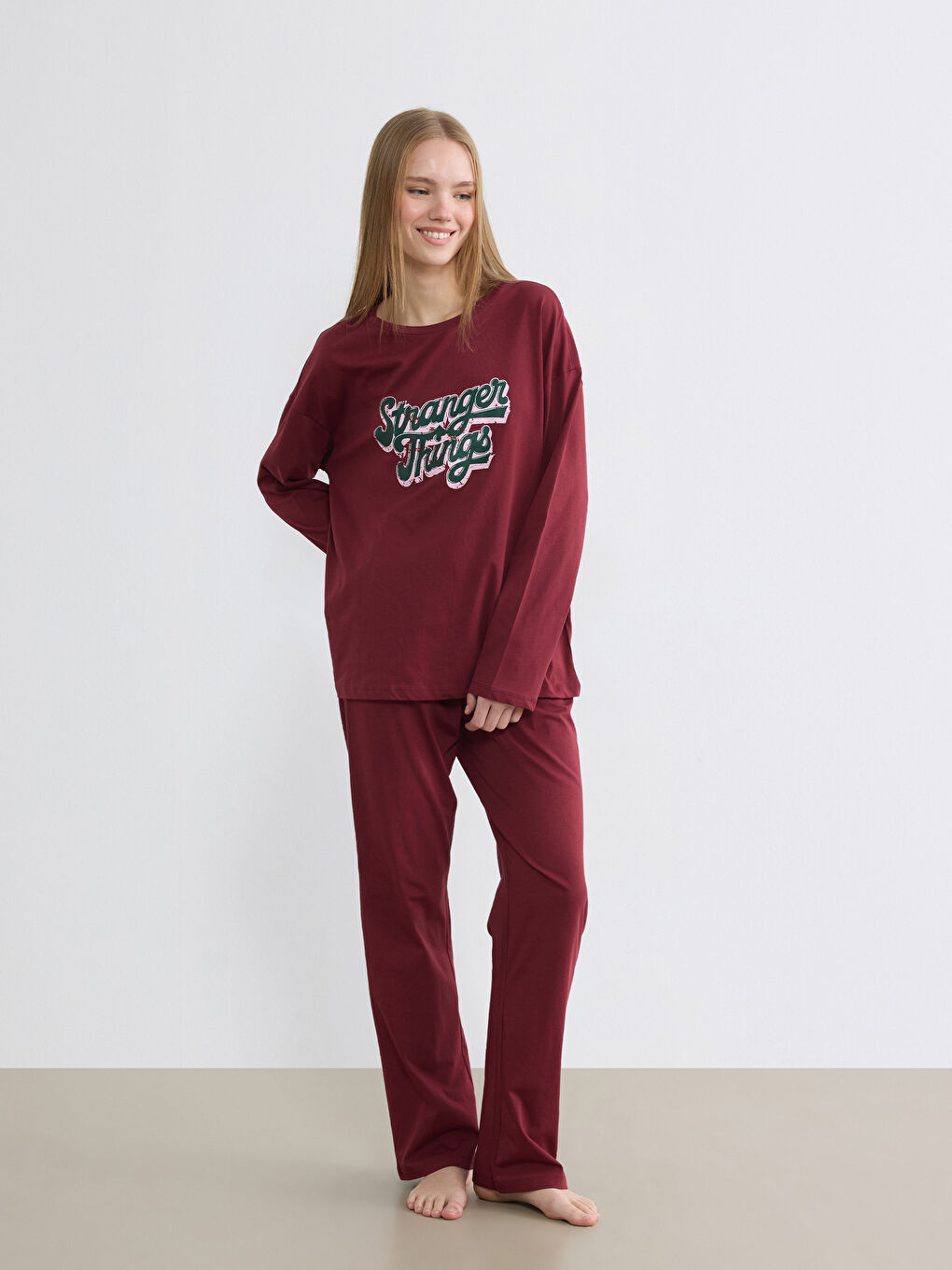 Žena BORDO Pidžama set-1