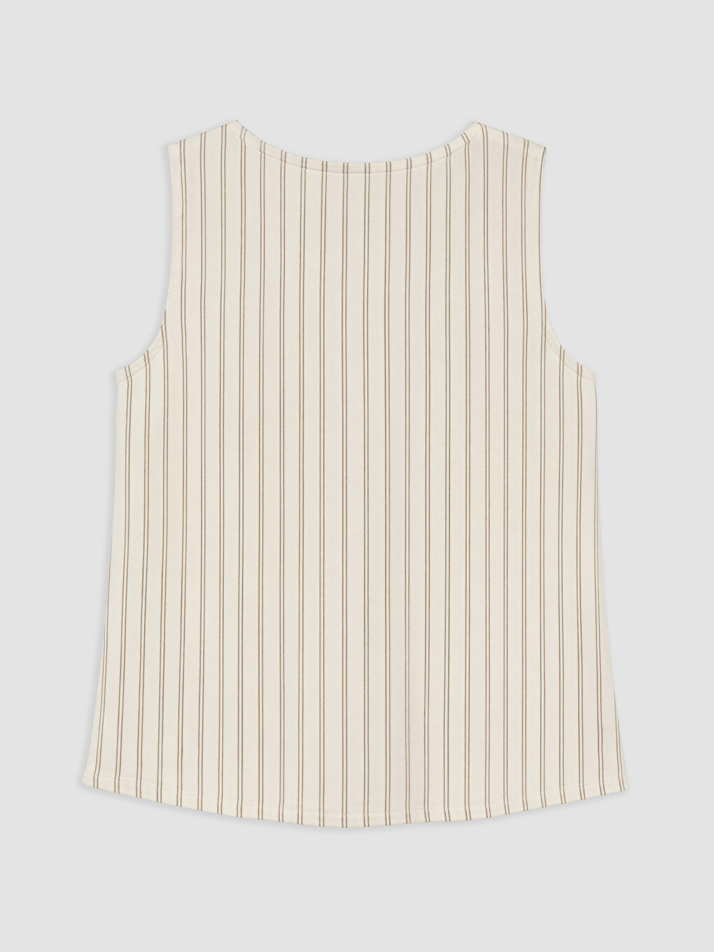 Crew Neck Striped Tie Detail Blouse-1