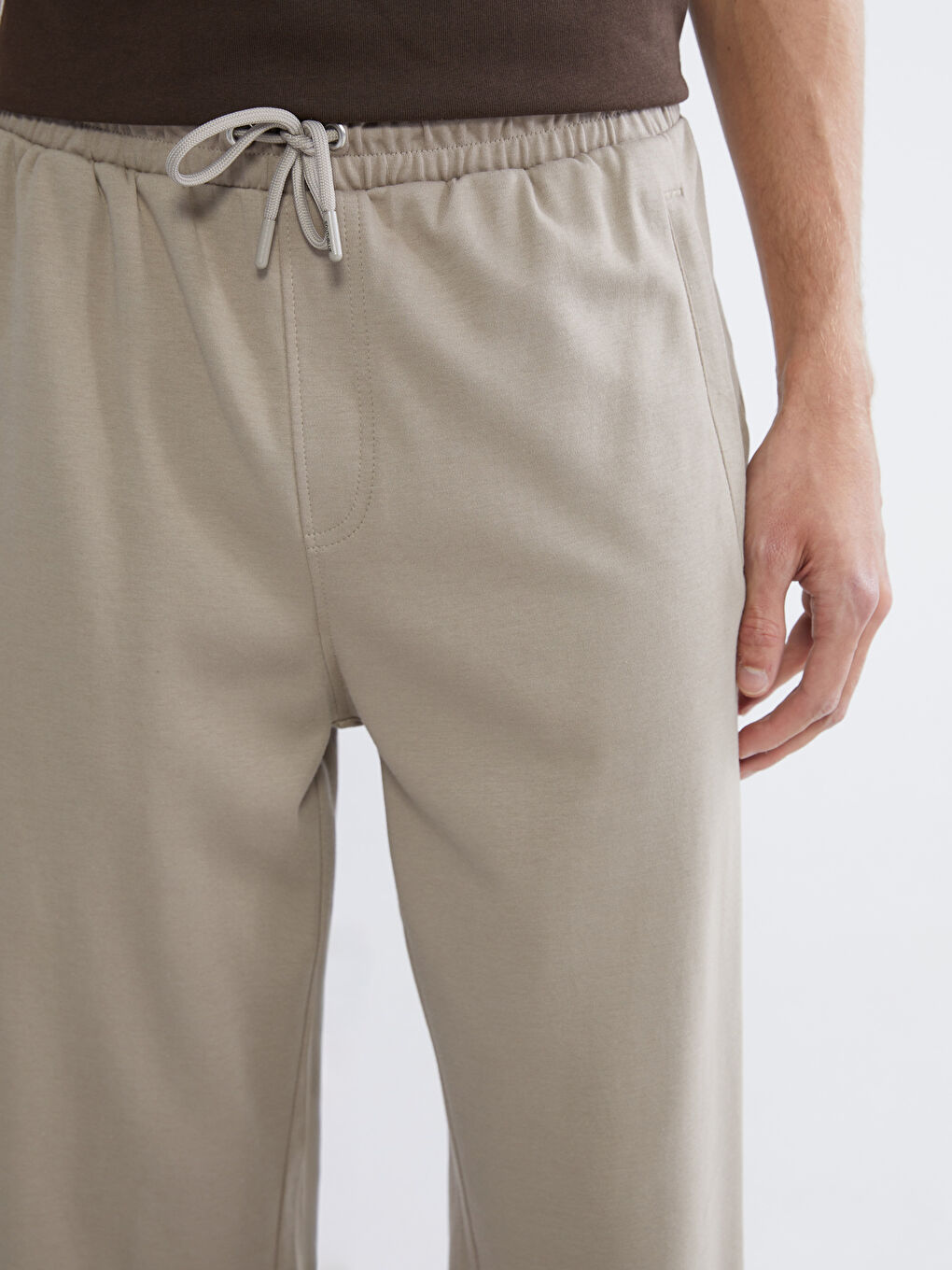 Bej Standart Kalıp Erkek Bermuda Şort-2