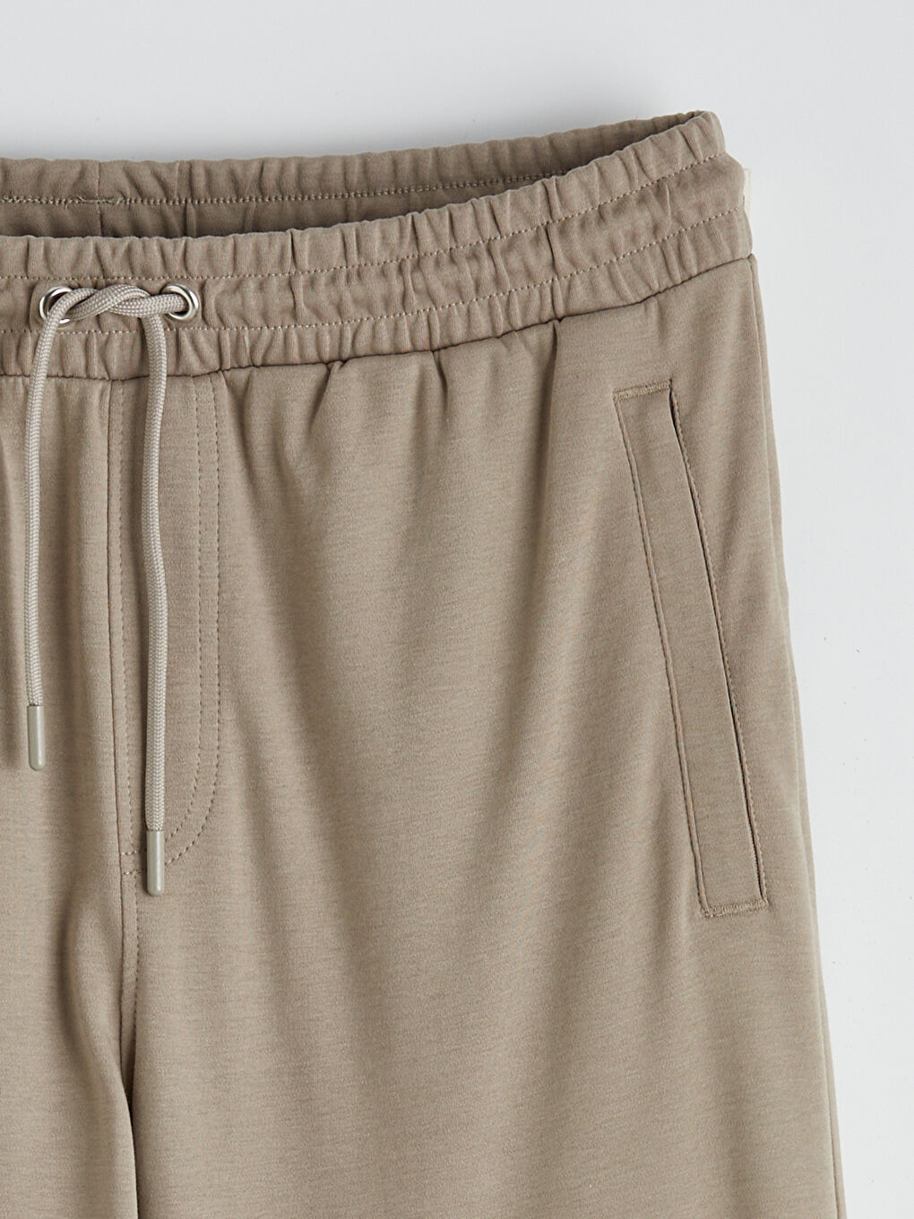 Bej Standart Kalıp Erkek Bermuda Şort-5