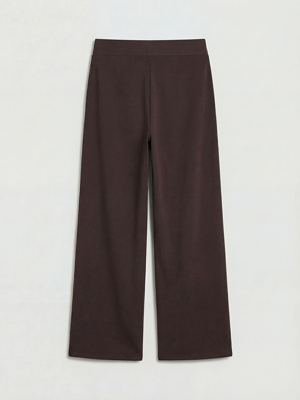 Kahverengi Beli Lastikli Geniş Paça Kadın Eşofman Altı-1