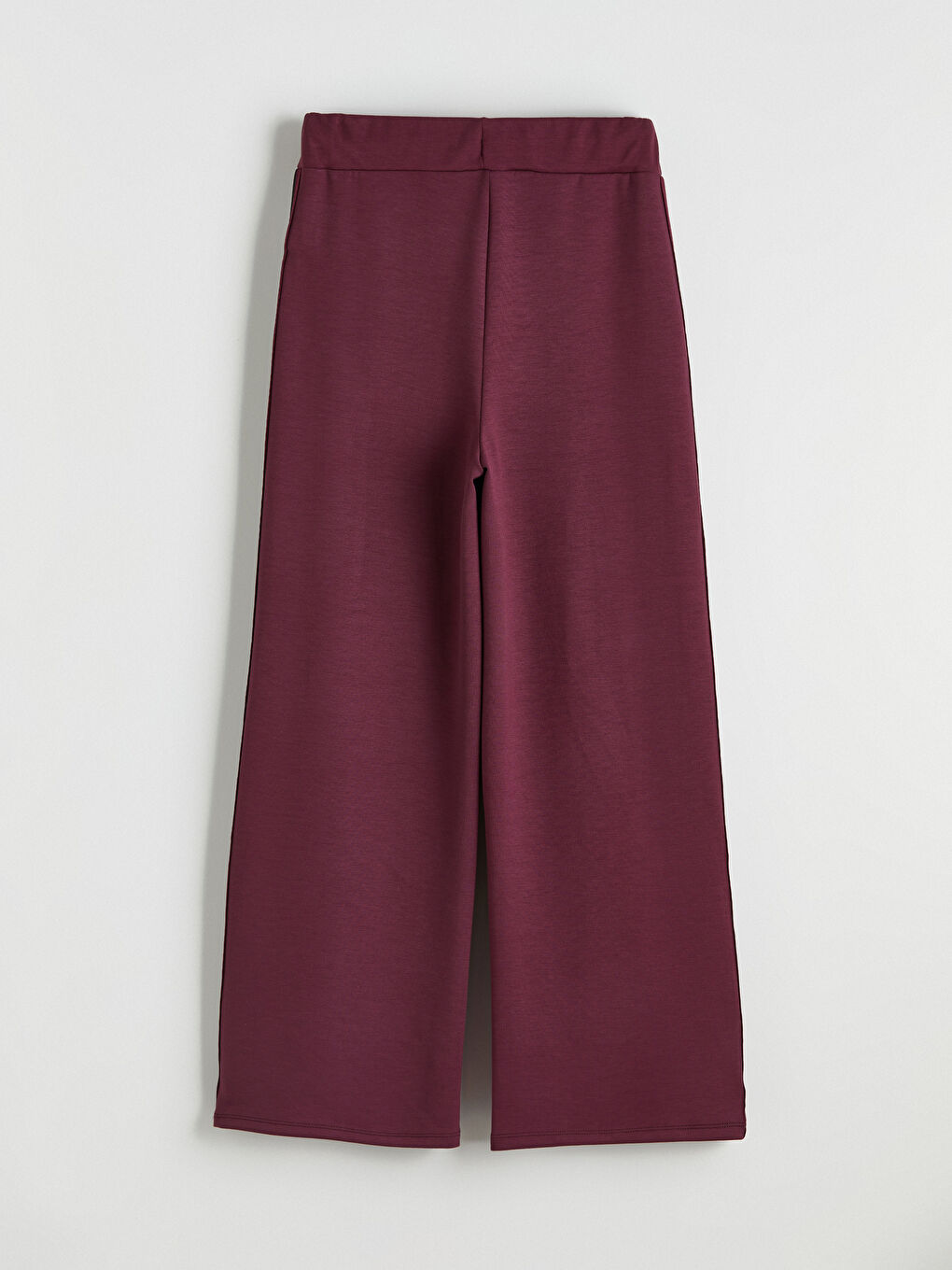 Mürdüm Beli Lastikli Geniş Paça Kadın Eşofman Altı-5