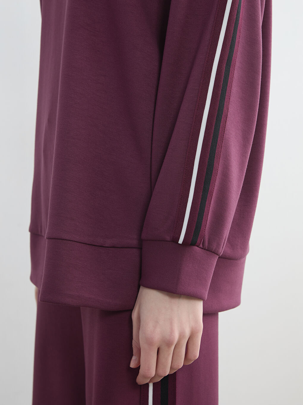 Crew Neck Oversize Women's Sweatshirt Tunic-2