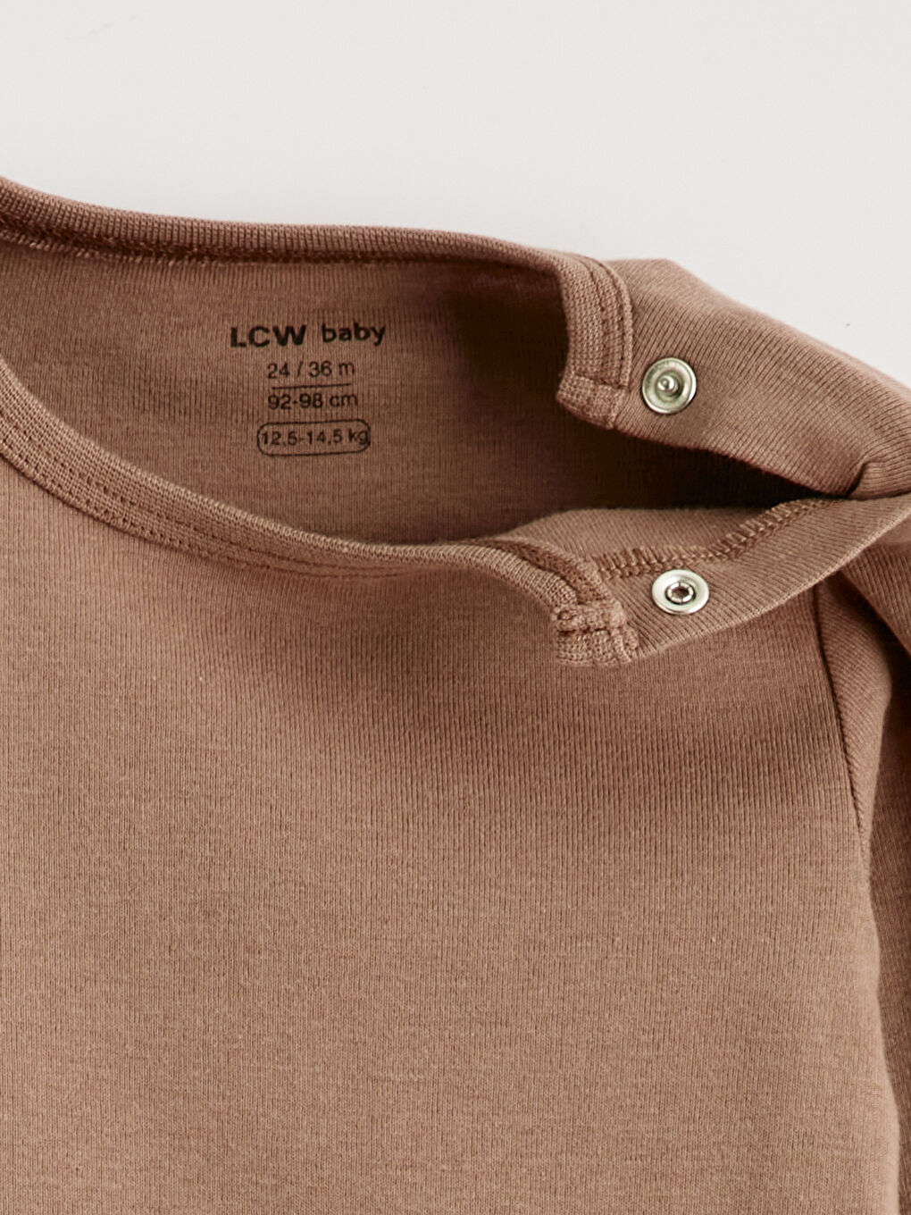 Kahverengi Bisiklet Yaka Erkek Bebek Çıtçıtlı Body-1