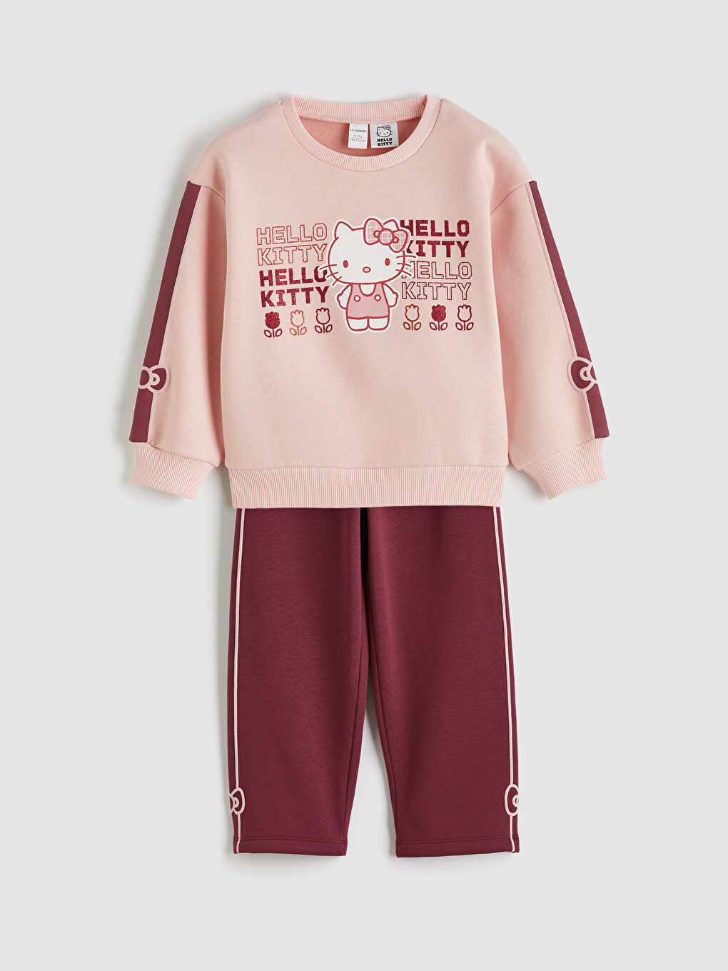 Pembe Hello Kitty Baskılı Kız Bebek Takım