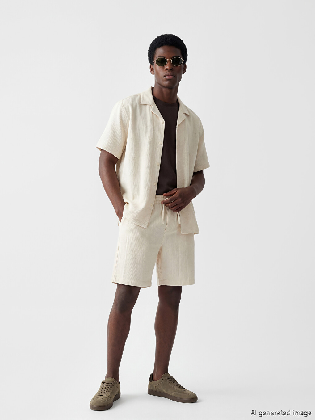 Relax Fit Textured Men's Shorts